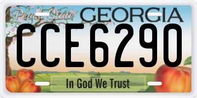 GA license plate CCE6290
