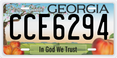 GA license plate CCE6294