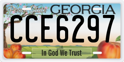 GA license plate CCE6297
