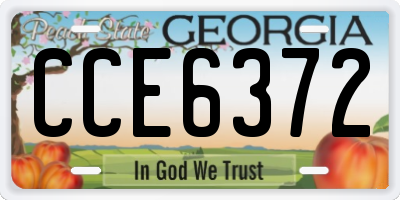 GA license plate CCE6372