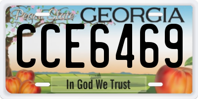 GA license plate CCE6469