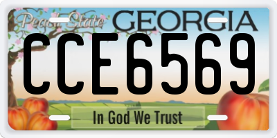 GA license plate CCE6569