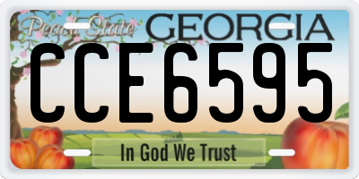 GA license plate CCE6595
