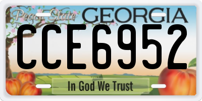 GA license plate CCE6952