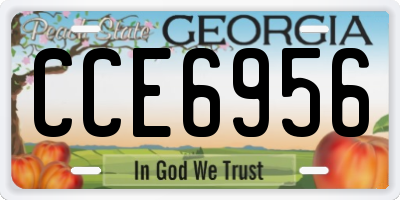 GA license plate CCE6956