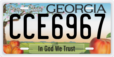 GA license plate CCE6967