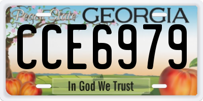 GA license plate CCE6979