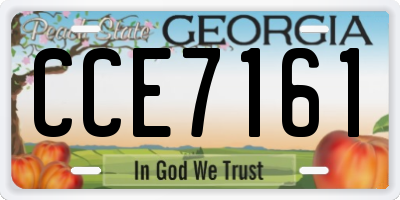 GA license plate CCE7161