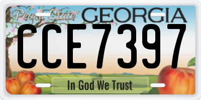 GA license plate CCE7397