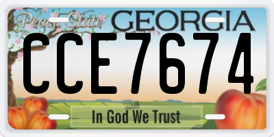 GA license plate CCE7674