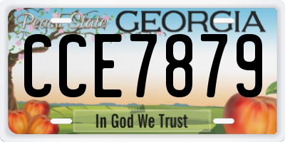 GA license plate CCE7879