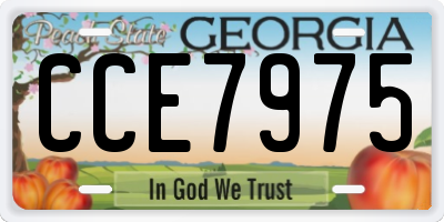 GA license plate CCE7975