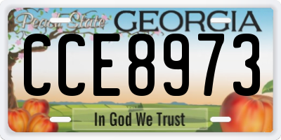 GA license plate CCE8973