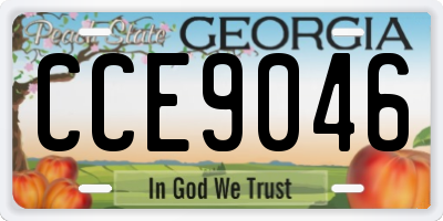 GA license plate CCE9046