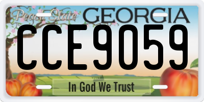 GA license plate CCE9059