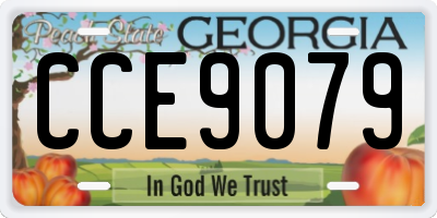 GA license plate CCE9079
