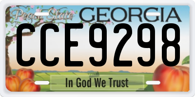 GA license plate CCE9298