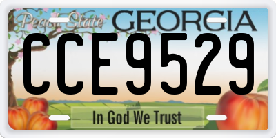 GA license plate CCE9529