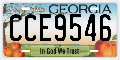 GA license plate CCE9546