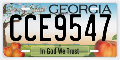 GA license plate CCE9547