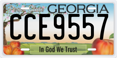 GA license plate CCE9557