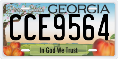 GA license plate CCE9564