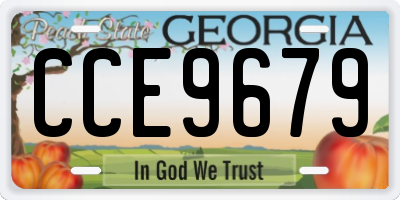 GA license plate CCE9679