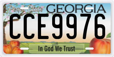 GA license plate CCE9976