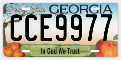 GA license plate CCE9977