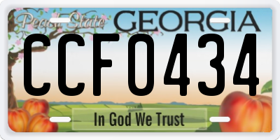 GA license plate CCF0434