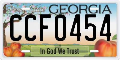 GA license plate CCF0454