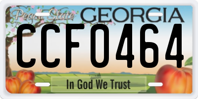 GA license plate CCF0464