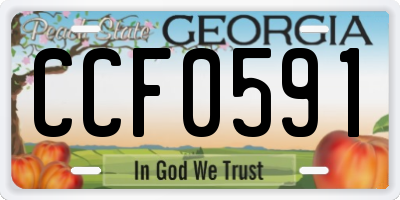 GA license plate CCF0591