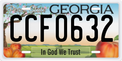 GA license plate CCF0632