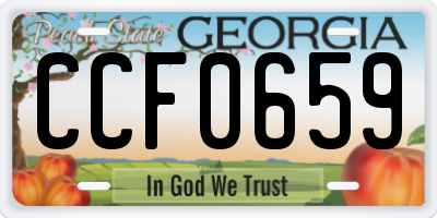 GA license plate CCF0659