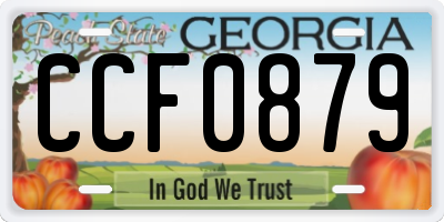 GA license plate CCF0879