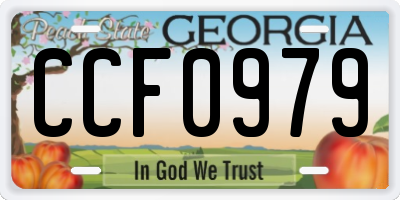GA license plate CCF0979