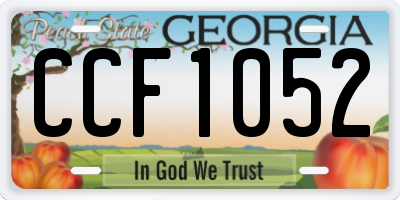 GA license plate CCF1052