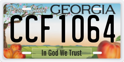 GA license plate CCF1064