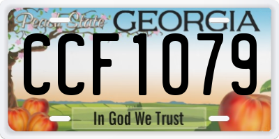 GA license plate CCF1079