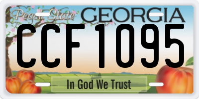 GA license plate CCF1095