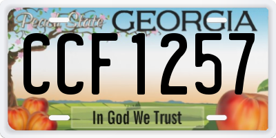 GA license plate CCF1257