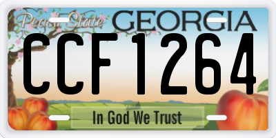 GA license plate CCF1264