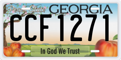 GA license plate CCF1271