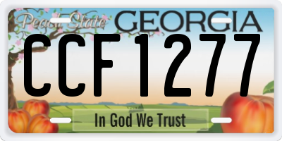 GA license plate CCF1277