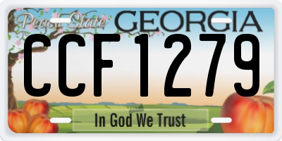 GA license plate CCF1279