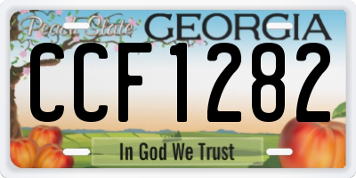 GA license plate CCF1282