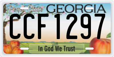 GA license plate CCF1297