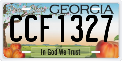 GA license plate CCF1327