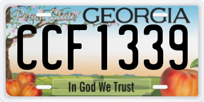 GA license plate CCF1339